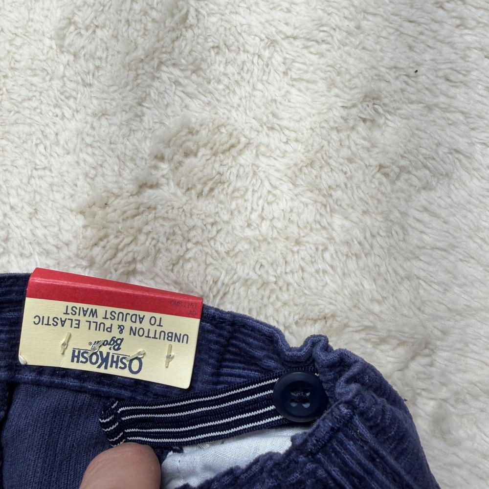 OshKosh Bgosh 6 Months Navy Blue Corduroy E-Z Adjust Waist Pants Classic - Picture 4 of 7
